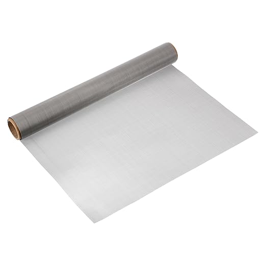 uxcell 120 Mesh 48" x 16" Woven Wire Mesh, 304 Stainless Steel Air Vent Filter Screen, Window Screen Mesh for DIY Projects Vents Cover Filtration Animals Fence