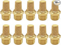 10PCS Brass 1/4 NPT Male Air Pneumatic Mufflers Hex Sintered Exhaust Muffler Silencer Filter Air Line Fitting
