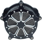 Air Filter Intake Cnc Cut Air Cleaner Venturi Motorcycle Chrome Kit for Harley Dyna 2000 - 2017 Softail 2000 - 2015 Touring 2000 - 2007 Fitment - B (Gray)