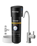 Waterdrop 10UB-CM 6 Months Under Sink Water Filter (Include: System+ 𝐅𝐚𝐮𝐜𝐞𝐭) for 99% Chloramine Reduce- Ideal for California, Florida and Washington- NSF/ANSI 42 Certified- with Faucet