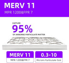 14x24x1 MERV 11 (6-Pack) Pleated Air Filter (Actual Size: 13.75" x 23.75" x 0.75") MPR 1200 & FPR 7, Furnace Air Filters