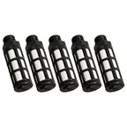 Quickun Plastic Exhaust Air Silencer, 3/8" Air Line Pneumatic Muffler Black Air Compressor Fitting (Pack of 5)