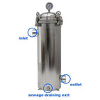 #1 Bag Filter Corrosion-Resistant 304 Stainless Steel Solid-Liquid Separation Tool 145PSI Industrial Sock Filter 1.5" Fnpt in/Out Bag Water Filter