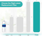 SimPure Whole House Water Filter Cartridges 20" x 4.5" GAC/KDF Carbon and Heavy Metal Filter, For DB20P, WHB20, FG25B-KS, WGB32B-KS, ‎FLTWH2045K, 6 Pack
