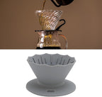 Pour Over Coffee Dripper Silicone Food Grade Portable Hand Brewed Coffee Filter Cup for Travel Outdoor Camping Home Use Lightweight Foldable Easy to Clean Dishwasher Safe Durable (Gray)