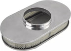 BestParts 15" Oval Full Finned Air Cleaner Aluminum Air Cleaner Assembly Compatible With Classic Chevy Ford Hot Rod Rat Rod Muscle Car or Custom Car Fits 5 1/8" Carburetors