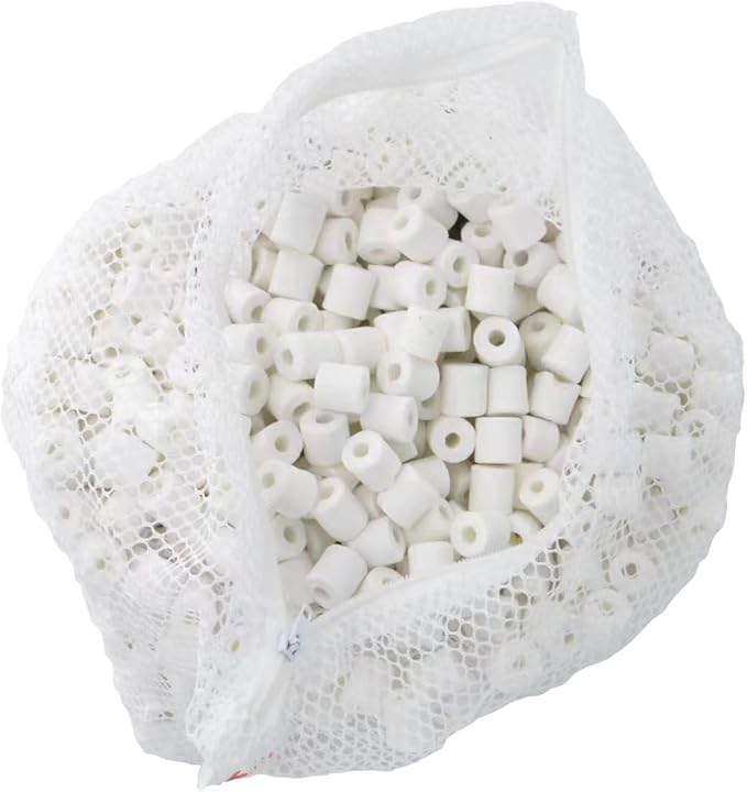 CNZ Premier Bulk Bio Ceramic Rings Filter Media for Aquarium Koi Fish Pond Reef Filter (10-lbs)