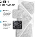 Fluval Flex 2.0 Poly-Carb Cartridge – 3 Pack Replacement Filter Media for Flex 2.0 Aquariums – Dual Mechanical & Chemical Filtration – Removes Toxins, Odors & Debris – Carbon-Impregnated Design