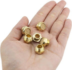 Wealrit 10 PCS Pneumatic Exhaust Mufflers, 1/8" Male Thread Hex Copper Air Muffler Silencer, 0.41" Length Industrial Muffler Filter Air Line Fitting for Compressed Air Systems, Valves, Cylinders