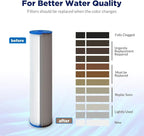Membrane Solutions 5 Micron Pleated Polyester Sediment Water Filter 10"x2.5" Replacement Cartridge Universal Whole House Pre-Filter Compatible with W50PE, WFPFC3002, SPC-25-1050, FM-50-975 - 4 Pack
