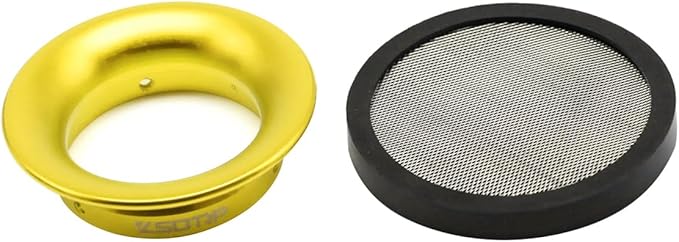Carburetor Carb Velocity Stack Air Filter Cleaner Modified Trumpet Aluminum Alloy with Sponge Filter Steel Mesh for PWK32-34mm Short Style Fast Intake Suggest for Small Displacement (Gold, 55mm)