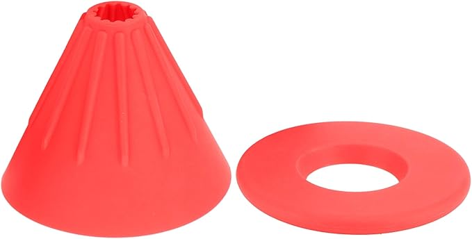 Reusable Silicon Resin Coffee Filter Strainer Dripper Portable Coffee Machine Accessory for Home Outdoor Camping Office Travel Lightweight Durable Easy Clean (Red)