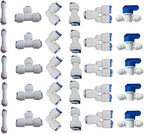 Lemoy 1/4" OD Quick Connect Push In to Connect Water Tube Fitting for RO Reverse Osmosis Water Filter Fittings Pack of 30