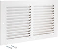EZ-FLO 12 x 6 Inch (Duct Opening) Return Air Vent Cover for Wall or Ceiling, Solid Steel Return Air Grille, HVAC Vent Cover, White, 61626