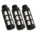 Quickun Plastic Exhaust Air Silencer, 1/2" Air Line Pneumatic Muffler Black Air Compressor Fitting (Pack of 3)