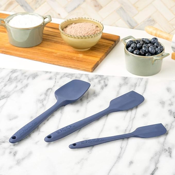 Magical Butter Bundle with Filter Press & Silicone 3-Pack Spatulas – Mess-Free Straining System with Heat-Resistant Tools for Easy Stirring, Scraping & Cleanup