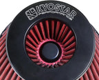 Universal 6" 152mm igh-Flow Air Filter, Reusable Cone Cold Air Intake, High Performance, Washable, Clamp-On Car High Flow Air Kit, Flange Diameter: 6 Inch, Filter Height: 7 Inch, Red