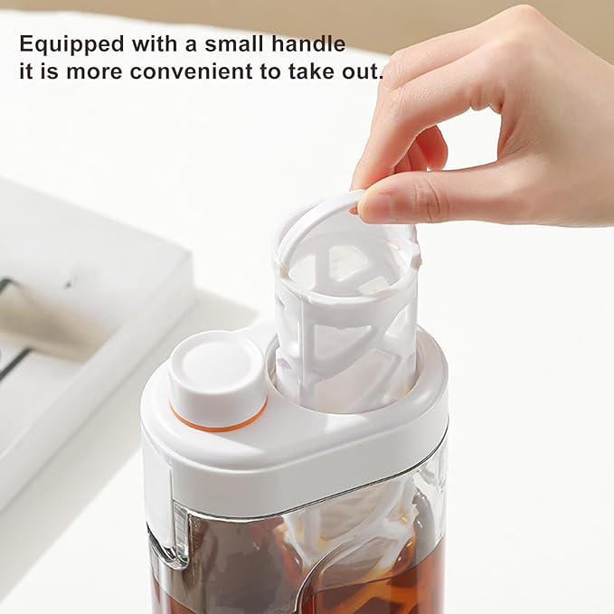 Coffee Cold Brew Maker – Airtight Bottle With Measurement Scale, 350 Mesh Fine Filter System, Durable Leak Resistant Design, Smooth Extraction Process, Flavor Performance | Outdoor Kitchen Tr