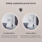 Led Mirror for Bathroom,Bathroom Mirrors for Vanity,Shatter-Proof,with Dimming & 3 Color Modes,Heated Demister Pad,Anti-Fog,Hanging Vanity Mirror,Easy to Install, Easy to Clean (Size : 70x70cm)