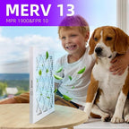 14x25x1 MERV 13 (4-Pack) Pleated Air Filter (Actual Size: 13.75"x24.75"x0.75") MPR 1900 & FPR 10, Furnace Air Filters