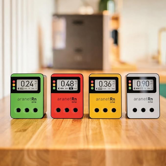 Radon One – Fast Home Radon Detector with 10-Minute Response, E-Ink Display, Battery Powered, Portable Real-Time Radon Monitor for Basements & Indoor Air Monitoring (Green)