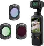 Haoge Filter Set for DJI Osmo Pocket 3 Creator Combo,with CPL, Variable ND 2-32,Variable ND 64-512 Filters and Screen Protector,Kit for Landscape Photography