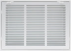 18"W x 12"H [Duct Opening Size] Steel Return Air Filter Grille - Removable Face/Door for 1 inch Filters -HVAC Vent Cover Grill - White [Outer Dimensions: 20 5/8"W X 14 5/8"H]