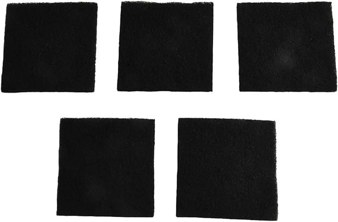 Activated Carbon Compost Filter for Garden Waste Bins, 8 x 8 x 0.5 cm Square Control Pad, 5-Pack, Fits Standard Compost Bin Lids, Air Quality