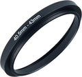 40.5mm to 43mm Step-up Adapter Rings Filter Adapter Black Metal Step Down Filter Ring Adapter Compatible with All Brand UV CPL ND Camera Lens Filter Stepping Rings (40.5mm-43mm)