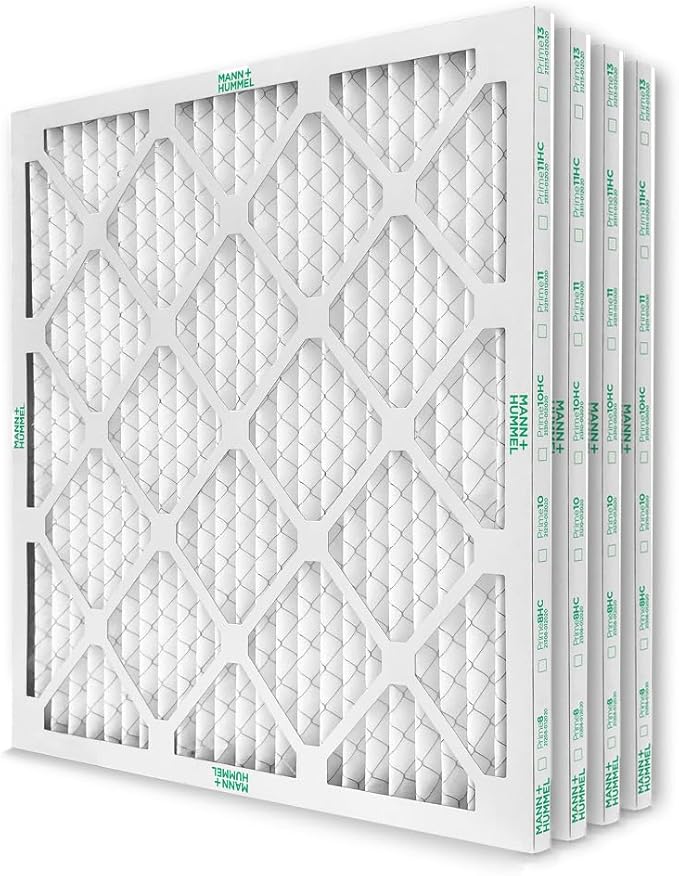 Mann+Hummel 16x16x1 MERV 8 Pleated HVAC AC Furnace Air Filters. 4 Pack. (Exact Size: 15.75 x 15.75 x 0.75 Inches)