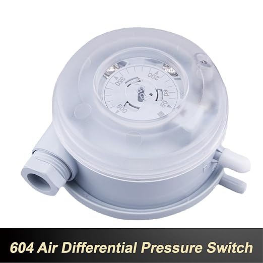 1pcs 604 Micro Differential Pressure Switch - 20-1000Pa Adjustable Air & Gas Sensor for HVAC Systems, Ventilation, Filter, Duct Alarm Use(20-200pa)