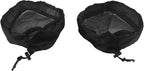 2 Pack Grow Tent Vent Duct Filter Covers with Elastic Band and Fixed Buckles, Silver-Coated Oxford and Mesh Cloth for Plant Greenhouses, Fits 4in 6in 8in Openings, Black(8in)
