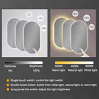 Bathroom Mirror with LED Lights，Bathroom Led Mirror ，Backlit Bathroom Mirror ，LED Mirror for Bathroom，Backlit Lighted Makeup Mirror，with Touch Sensor/Dimming/Demister pad(B,H100*W50cm/H39.4*W19.7IN)