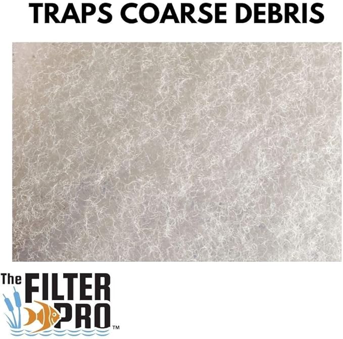 Cut Replacement Skimmer Mat Beige Coarse Filter Media to Fit Popular Brands, Made in USA (14" x 18" x 1.25" Thick - 3 Pack)