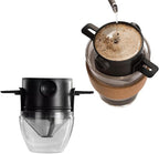 Foldable Travels Coffee Dripper Double Filter Systems Rustproof Stainless Steel Effective Brews Device with Most Mugs Effective Double Layer Coffee Filter