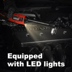 3/8" Cordless Electric Ratchet Wrench Set, 18V Power Ratchet Tool Kit With 2 Packs 2000mAh Battery And Charger, 45 FT-LBS Battery Powered Extended Wrench with LED Lights