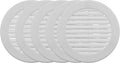 Vent Systems 4" Inch (Opening Dimensions) - Pack of 5 - White Soffit Vent Cover - Plastic Round Air Vent Grille - Built-in Mesh Screen - HVAC Register Louver for Bathroom, Home, Kitchen