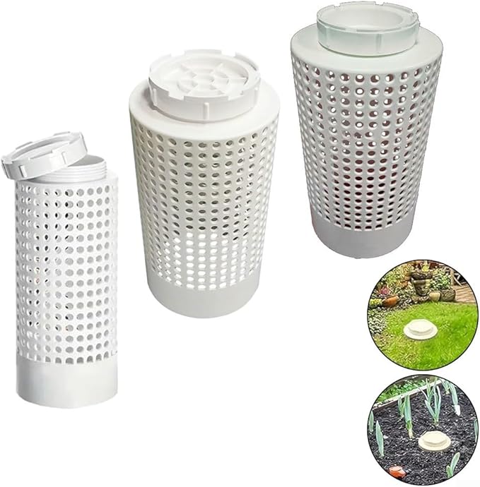 Underground Compost Bin - Efficient Farm Drainage Filter Garden Fish Pond - Sustainable Kitchen Waste Composting (200mm)(75mm)