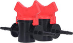 Regulator ABS Plastic Liquid Control Stop Valve for Domestic Water Pumps Solar Water Heaters Construction Sites 2PCS Straight Through Valve (3.5MM regulator)