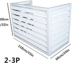 Freestanding Louvered Space Divider, outdoor garbage can enclosures, balcony air conditioning privacy cover, durable, noise reduction, suitable for gardens, balconies, walls, courtyards ( Color : THRE