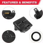 62TE Automatic Transmission Filter with Gasket Kit Fits for Dodge Grand Caravan Avenger Ram ProMaster Chrysler Town & Country 200 Replaces# 68018555AA FT1240 58128