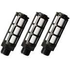 Quickun Plastic Exhaust Air Silencer, 1/2" Air Line Pneumatic Muffler Black Air Compressor Fitting (Pack of 3)