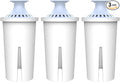 AQUA CREST Alkaline Water Filter, Intended for Brita® Pitchers and Dispensers, Everyday, UltraMax, Metro+, XL and More, NSF Certified, 2 Months, 3 Count, Mineralized Alkaline Water, Increases Water PH