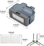 Usoway Robot Vacuum Replacements Parts Fit For Lefant M210/M213/M210b, For Okp K2 K2p K3 K4 K5 L1 K2p Robot Vacuum Cleaner, Vacuum Dust Pan, Side Sweep Edge Brush HEPA Filter (Dustbin& Filter-7pc)