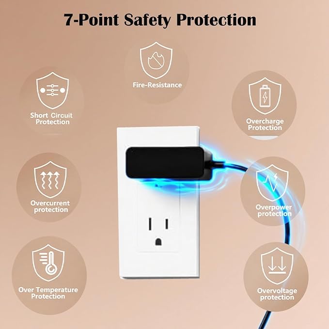 12V AC/DC Adapter Compatible with Purivortex AC400 AC300 AC201B Air Purifier HEPA Filter Cleaner Removes Odors Dust Dander Power Charger
