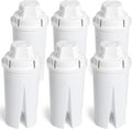Amazon Basics Enhanced Replacement Water Filters for Water Pitchers, BPA-Free, WQA & NSF Certified, Compatible with Brita Water Pitchers & Drinking Water Filter Systems, 1 Year Filter Supply, 6-Pack