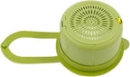 JOMCYDM Kitchen Sink Basket, Faucet Hanging Draining Basket, Kitchen Waste Catcher Hands-Free Press to Empty, Prevents Clogs & Messy Scraping (Green)