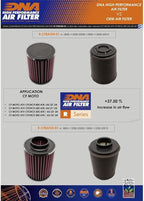 DNA High Performance Air Filter Compatible for CF Moto ATV CForce 400 ATR AU (22-24) with EVA Seal, 98-99% Filtering Efficiency and 37.50% Increased Air Flow PN: R-CF8AT24-01