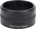 Fabater Camera Lens Filter Adapter Tube Fit for GR3X Lens Filter Mount Adapter Compatible with 49mm Threaded Hoods Caps