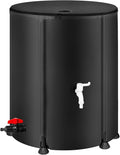 Collapsible Rain Barrel Water Storage Containers-53 Gallon Portable Rainwater Collect System Water Tank to Collect Rainwater from Gutter Downspout Water Catcher with Spigots,Filter＆Overflow Kits
